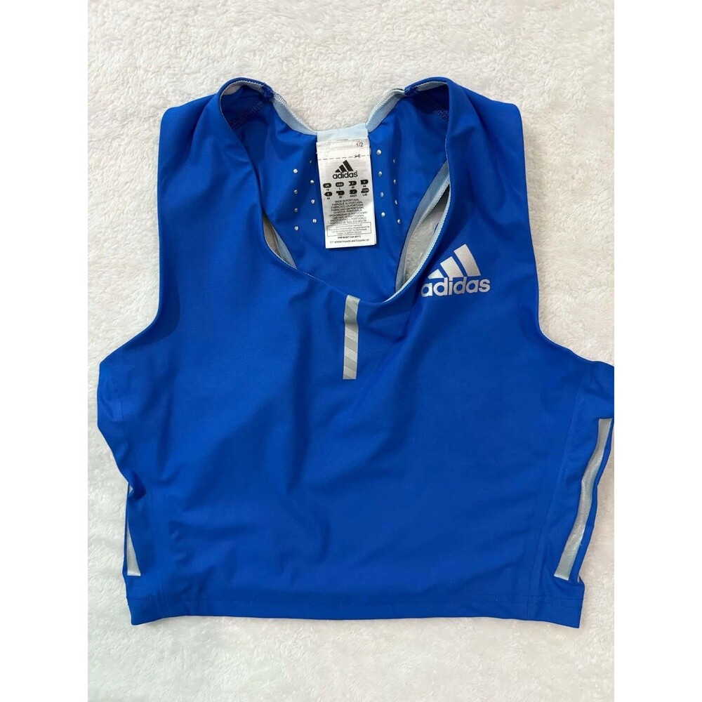 Adidas Adizero Running Singlet Women's Size Large Running Top Blue